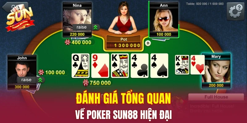 Đánh giá tổng quan về Poker SUN88 hiện đại
